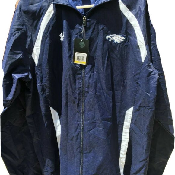 Under Armour NWT Jacket Mens Medium M Cold Gear Dark Blue/White Eagles Full Zip - Picture 3 of 9